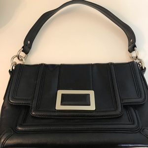 Banana Republic black leather satchel
